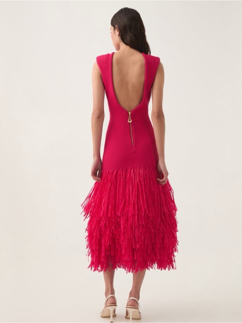 Aje Rushes Raffia Midi Dress - Picture 4 of 9